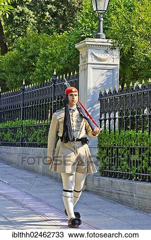 "Evzone, Presidential Guard, during the changing of the guard behind the Parliament on Syntagma Square, Athens, Greece, Europe" View Large Photo Image Stock Image - "Evzone, Presidential Guard, during the changing of the guard behind the Parliament on Syntagma Square, Athens, Greece, Europe". Fotosearch