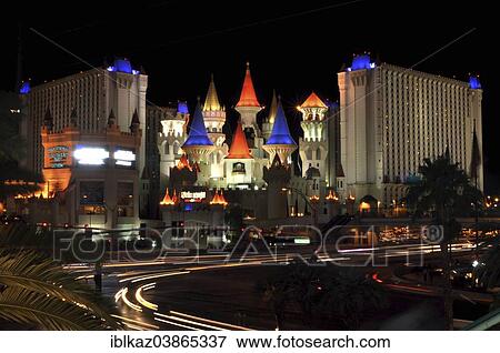 "Excalibur Hotel and Casino at night, Las Vegas, Nevada, USA" View Large Photo Image Stock Photo - "Excalibur Hotel and Casino at night, Las Vegas, Nevada, USA". Fotosearch