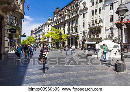 "Exclusive shopping street Knez Mihailova, Savski Venac, New Belgrade, Belgrade, Serbia, Europe" View Large Photo Image Stock Image - "Exclusive shopping street Knez Mihailova, Savski Venac, New Belgrade, Belgrade, Serbia, Europe". Fotosearch