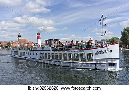 "Excursion boat, harbour, Waren, Mecklenburg Lake District, Mecklenburg-Western Pomerania, Germany, Europe" View Large Photo Image Stock Image - "Excursion boat, harbour, Waren, Mecklenburg Lake District, Mecklenburg-Western Pomerania, Germany, Europe". Fotosearch