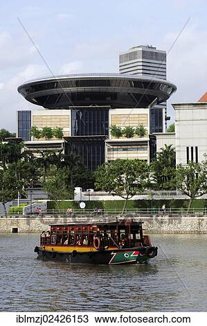 "Excursion boat in front of the new Singapore Supreme Court building, modern architecture, Central Area, Central Business District, Singapore, Asia" View Large Photo Image Stock Image - "Excursion boat in front of the new Singapore Supreme Court building, modern architecture, Central Area, Central Business District, Singapore, Asia". Fotosearch