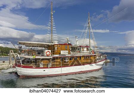 "Excursion boat in the harbour, Krk, Primorje-Gorski Kotar County, Croatia, Europe" View Large Photo Image Stock Photo - "Excursion boat in the harbour, Krk, Primorje-Gorski Kotar County, Croatia, Europe". Fotosearch