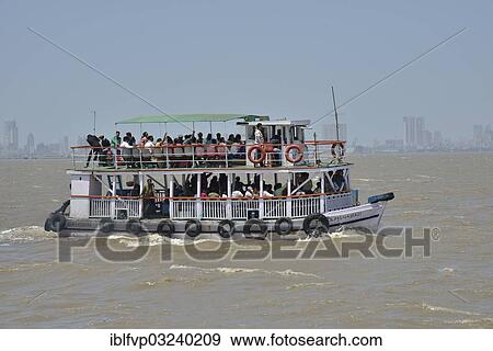 Stock Photo - "Excursion boat, Mumbai, Maharashtra, India, Asia". Fotosearch