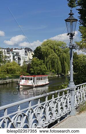 "Excursion boat on the Alster river, Leinpfad walkway, Alster river, Werftbruecke bridge, Hamburg, Hamburg, Germany, Europe" View Large Photo Image Stock Photography - "Excursion boat on the Alster river, Leinpfad walkway, Alster river, Werftbruecke bridge, Hamburg, Hamburg, Germany, Europe". Fotosearch