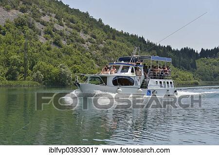 "Excursion boat on the Krka River, Krka National Park, Sibenik-Knin County, Dalmatia, Croatia, Europe" View Large Photo Image Stock Photo - "Excursion boat on the Krka River, Krka National Park, Sibenik-Knin County, Dalmatia, Croatia, Europe". Fotosearch