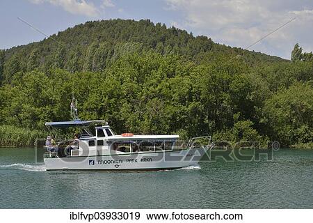 "Excursion boat on the Krka River, Krka National Park, Sibenik-Knin County, Dalmatia, Croatia, Europe" View Large Photo Image Stock Photo - "Excursion boat on the Krka River, Krka National Park, Sibenik-Knin County, Dalmatia, Croatia, Europe". Fotosearch