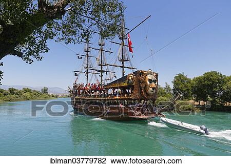 "Excursion boat on the Manavgat River, near Manavgat, Antalya Province, Turkey, Asia" View Large Photo Image Stock Image - "Excursion boat on the Manavgat River, near Manavgat, Antalya Province, Turkey, Asia". Fotosearch