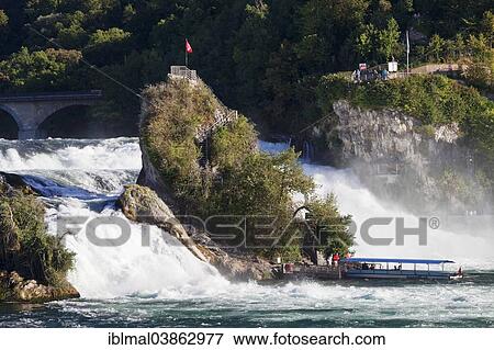 "Excursion boat on the Rhine Falls, at Schaffhausen, Canton of Schaffhausen, Switzerland, Europe" View Large Photo Image Stock Photo - "Excursion boat on the Rhine Falls, at Schaffhausen, Canton of Schaffhausen, Switzerland, Europe". Fotosearch