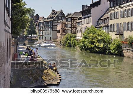 "Excursion boat on the River Ill, """"La Petite France"""", UNESCO World Heritage Site, Petite-France, Strasbourg, Departement Bas-Rhin, Alsace, France, Europe" View Large Photo Image Stock Photo - "Excursion boat on the River Ill, """"La Petite France"""", UNESCO World Heritage Site, Petite-France, Strasbourg, Departement Bas-Rhin, Alsace, France, Europe". Fotosearch