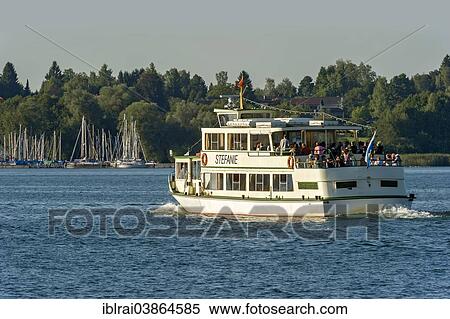 "Excursion boat Stefanie of Chiemsee shipping, Chiemsee, Chiemgau, Upper Bavaria, Bavaria, Germany, Europe" View Large Photo Image Stock Photography - "Excursion boat Stefanie of Chiemsee shipping, Chiemsee, Chiemgau, Upper Bavaria, Bavaria, Germany, Europe". Fotosearch