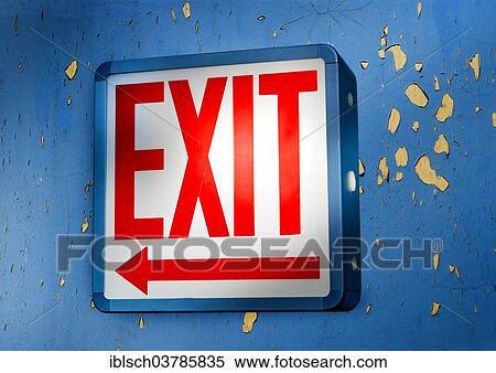 "Exit"""", neon sign, with arrow pointing left" View Large Photo Image Stock Photography - "Exit"""", neon sign, with arrow pointing left". Fotosearch