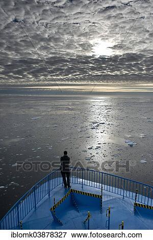 "Expedition ship sailing through ice floes, edge of pack ice, Arctic Ocean, Spitsbergen Island, Svalbard Archipelago, Svalbard and Jan Mayen, Norway, Europe" View Large Photo Image Stock Photo - "Expedition ship sailing through ice floes, edge of pack ice, Arctic Ocean, Spitsbergen Island, Svalbard Archipelago, Svalbard and Jan Mayen, Norway, Europe". Fotosearch