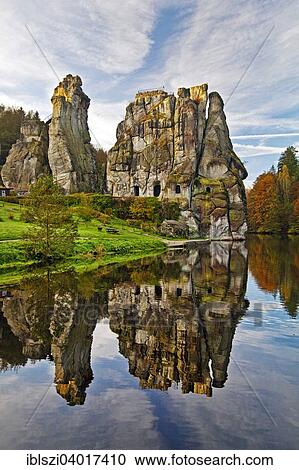 "Externsteine, sandstone rock formations, Horn-Bad Meinberg, Teutoburg Forest, North Rhine-Westphalia, Germany, Europe" View Large Photo Image Stock Image - "Externsteine, sandstone rock formations, Horn-Bad Meinberg, Teutoburg Forest, North Rhine-Westphalia, Germany, Europe". Fotosearch