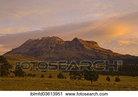 "Extinct Volcano Iztaccihuatl in the early morning light from Paso de Cortes, Iztaccihuatl Popocatepetl National Park, Puebla, Mexico, North America" View Large Photo Image Stock Image - "Extinct Volcano Iztaccihuatl in the early morning light from Paso de Cortes, Iztaccihuatl Popocatepetl National Park, Puebla, Mexico, North America". Fotosearch
