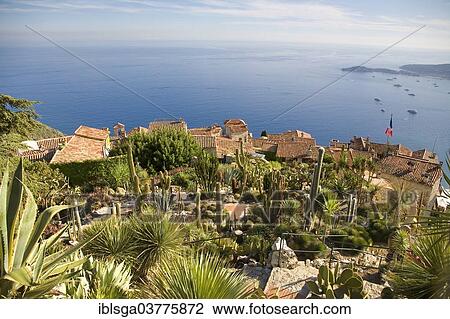 "Eze Village and Cote d'Azur, Eze, Provence-Alpes-Cote d’Azur, France, Europe" View Large Photo Image Stock Image - "Eze Village and Cote d'Azur, Eze, Provence-Alpes-Cote d’Azur, France, Europe". Fotosearch