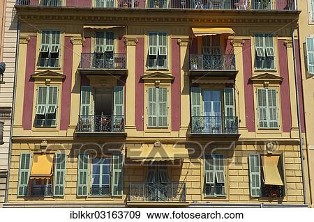 "Facade in Port Lympia, Quartier du Port, Nice, French Riviera, Alpes-Maritimes, Provence-Alpes-Cote d? ÇÖAzur, France, Europe" View Large Photo Image Stock Photo - "Facade in Port Lympia, Quartier du Port, Nice, French Riviera, Alpes-Maritimes, Provence-Alpes-Cote d? ÇÖAzur, France, Europe". Fotosearch