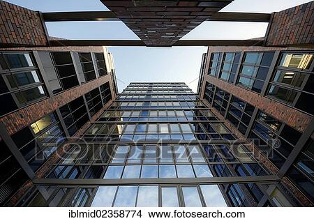 "Facade in the courtyard of an office building, Kai-City, Kiel, Schleswig-Holstein, Germany, Europe" View Large Photo Image Picture - "Facade in the courtyard of an office building, Kai-City, Kiel, Schleswig-Holstein, Germany, Europe". Fotosearch