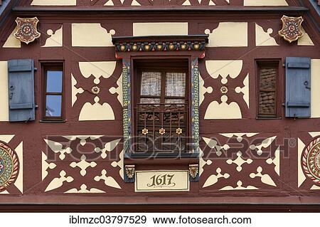 "Facade of a half-timbered house, 1617, Rothenburg ob der Tauber, Middle Franconia, Bavaria, Germany, Europe" View Large Photo Image Stock Photo - "Facade of a half-timbered house, 1617, Rothenburg ob der Tauber, Middle Franconia, Bavaria, Germany, Europe". Fotosearch