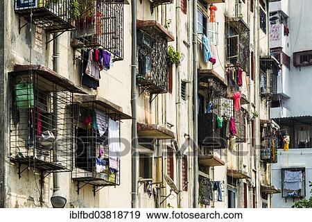 "Facade of a large residential building, Mumbai, Maharashtra, India, Asia" View Large Photo Image Stock Photo - "Facade of a large residential building, Mumbai, Maharashtra, India, Asia". Fotosearch