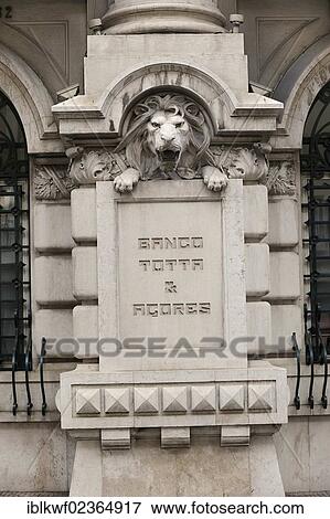 "Facade of the Banco Totta & Acores Bank, lower town, Lisbon, Portugal, Europe" View Large Photo Image Stock Photo - "Facade of the Banco Totta & Acores Bank, lower town, Lisbon, Portugal, Europe". Fotosearch