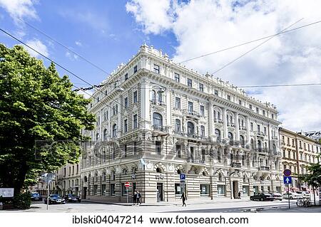 "Facade of the building in No. 10b Elizabetes iela street, Art Nouveau, by architect Mikhail Eisenstein, Riga, Latvia, Europe" View Large Photo Image Picture - "Facade of the building in No. 10b Elizabetes iela street, Art Nouveau, by architect Mikhail Eisenstein, Riga, Latvia, Europe". Fotosearch