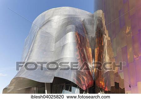 Stock Image - "Facade of the Science Fiction Museum, Seattle, Washington, United States, North America". Fotosearch
