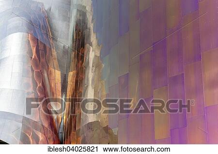 Stock Image - "Facade of the Science Fiction Museum, Seattle, Washington, United States, North America". Fotosearch