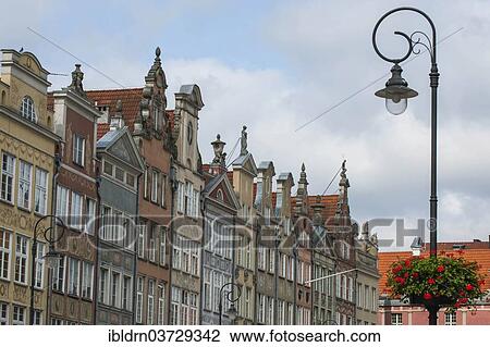 "Facades on Long Market or Dlugi Targ, Gdansk, Pomeranian Voivodeship, Poland, Europe" View Large Photo Image Stock Image - "Facades on Long Market or Dlugi Targ, Gdansk, Pomeranian Voivodeship, Poland, Europe". Fotosearch
