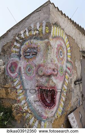 "Face with open mouth on the corner of a building, mural in the historic centre, Palermo, Province of Palermo, Sicily, Italy, Europe" View Large Photo Image Stock Image - "Face with open mouth on the corner of a building, mural in the historic centre, Palermo, Province of Palermo, Sicily, Italy, Europe". Fotosearch