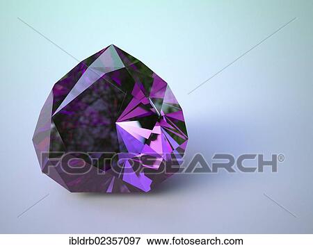 "Faceted amethyst, shaped like a heart" View Large Photo Image Stock Photo - "Faceted amethyst, shaped like a heart". Fotosearch