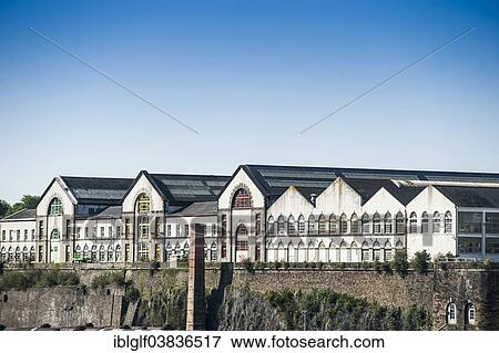 Stock Photo - "Factory buildings, Brest, Brittany, France, Europe". Fotosearch