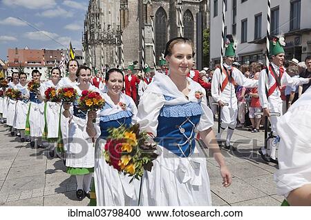 "Fair maidens during a parade on Munsterplatz square, Fischerstechen or water jousting festival, Ulm, Baden-Wurttemberg, Germany, Europe" View Large Photo Image Stock Image - "Fair maidens during a parade on Munsterplatz square, Fischerstechen or water jousting festival, Ulm, Baden-Wurttemberg, Germany, Europe". Fotosearch