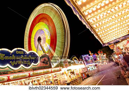 "Fairground at night, Coburg, Bavaria, Germany, Europe" View Large Photo Image Stock Photo - "Fairground at night, Coburg, Bavaria, Germany, Europe". Fotosearch