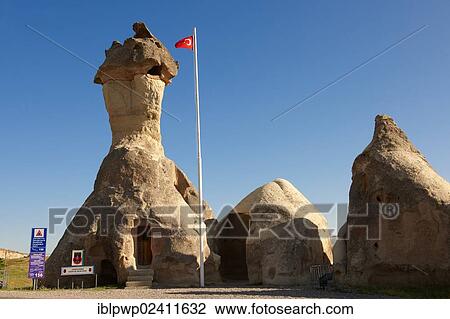 Fairy Chimneys Police Station near Zelve, Cappadocia, Turkey, Asia View Large Photo Image Stock Image - Fairy Chimneys Police Station near Zelve, Cappadocia, Turkey, Asia. Fotosearch