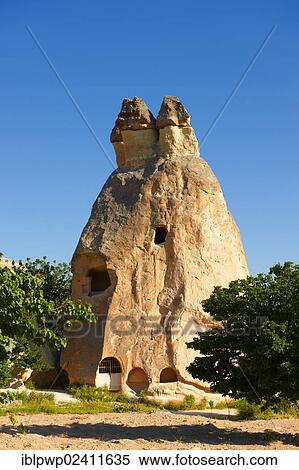 Fairy Chimneys, rock formations, near Zelve, Cappadocia, Turkey, Asia View Large Photo Image Stock Photography - Fairy Chimneys, rock formations, near Zelve, Cappadocia, Turkey, Asia. Fotosearch