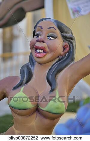 "Falla figure, a papier-mache figure of a woman wearing a bikini, at the Las Fallas Spring Festival, Pego, Province of Alicante, Spain, Europe" View Large Photo Image Stock Image - "Falla figure, a papier-mache figure of a woman wearing a bikini, at the Las Fallas Spring Festival, Pego, Province of Alicante, Spain, Europe". Fotosearch