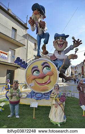 "Falla papier-mache figures at the Las Fallas Spring Festival, Pego, Province of Alicante, Spain, Europe" View Large Photo Image Stock Photo - "Falla papier-mache figures at the Las Fallas Spring Festival, Pego, Province of Alicante, Spain, Europe". Fotosearch