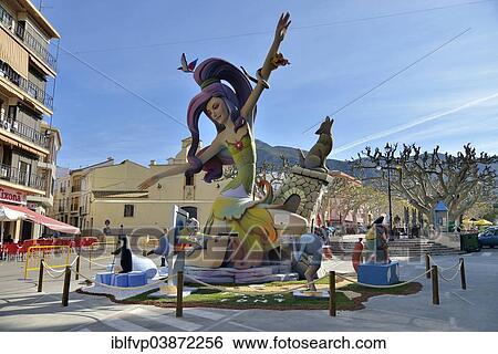 "Falla papier-mache figures at the Las Fallas Spring Festival, Pego, Province of Alicante, Spain, Europe" View Large Photo Image Stock Photograph - "Falla papier-mache figures at the Las Fallas Spring Festival, Pego, Province of Alicante, Spain, Europe". Fotosearch