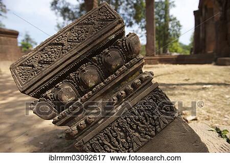 "Fallen column, ruins of Banteay Srei, Banteay Srei, Siem Reap, Siem Reap Province, Cambodia, Asia" View Large Photo Image Stock Photo - "Fallen column, ruins of Banteay Srei, Banteay Srei, Siem Reap, Siem Reap Province, Cambodia, Asia". Fotosearch