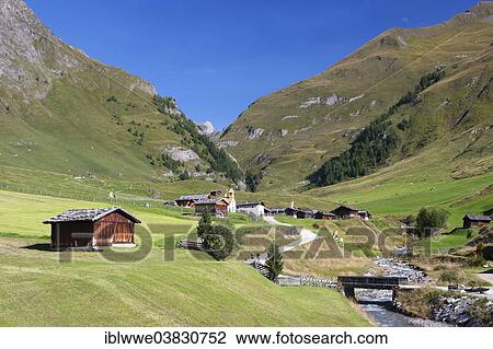 Stock Image - "Fane Alp, alp village, Valser Tal, South Tyrol, Italy, Europe". Fotosearch