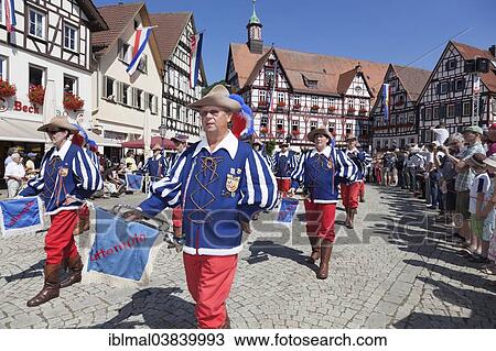"Fanfare players, historical parade, Schaferlauf festival, Bad Urach, Baden-Wurttemberg, Germany, Europe" View Large Photo Image Stock Image - "Fanfare players, historical parade, Schaferlauf festival, Bad Urach, Baden-Wurttemberg, Germany, Europe". Fotosearch