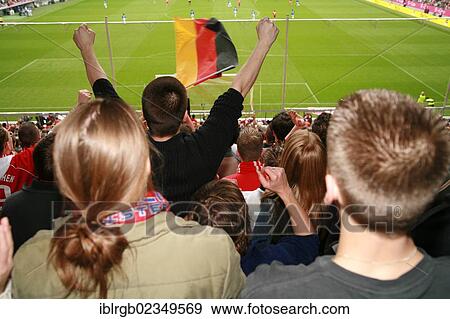 "Fans at the Allianz Arena football stadium, Munich, Bavaria, Germany, Europe" View Large Photo Image Stock Photo - "Fans at the Allianz Arena football stadium, Munich, Bavaria, Germany, Europe". Fotosearch