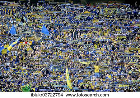 "Fans of Eintracht Braunschweig showing their scarves, Dortmund, Ruhr district, North Rhine-Westphalia, Germany, Europe" View Large Photo Image Picture - "Fans of Eintracht Braunschweig showing their scarves, Dortmund, Ruhr district, North Rhine-Westphalia, Germany, Europe". Fotosearch