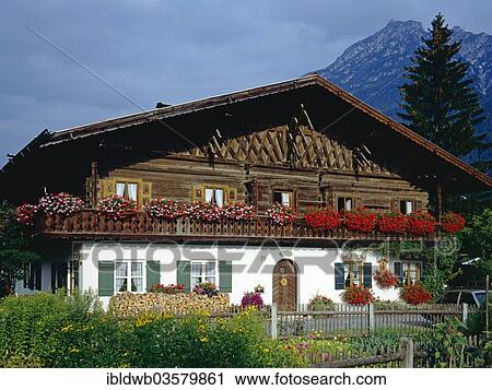 "Farmhouse, Garmisch-Partenkirchen, Upper Bavaria, Bavaria, Germany, Europe" View Large Photo Image Stock Image - "Farmhouse, Garmisch-Partenkirchen, Upper Bavaria, Bavaria, Germany, Europe". Fotosearch