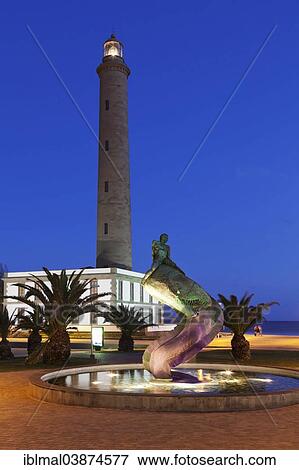Stock Photo - "Faro de Maspalomas lighthouse, Maspalomas, Gran Canaria, Canary Islands, Spain, Europe". Fotosearch
