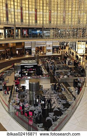 Stock Image - Fashion Avenue, Dubai Mall shopping centre, United Arab Emirates, Middle East, Asia. Fotosearch