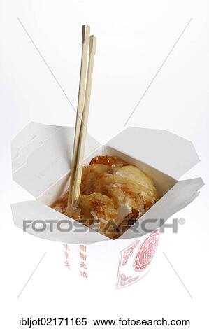 "Fast food, Asian dish, sweet and sour chicken on rice, packaged, with chopsticks" View Large Photo Image Stock Photography - "Fast food, Asian dish, sweet and sour chicken on rice, packaged, with chopsticks". Fotosearch