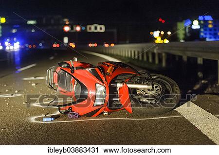 "Fatal motorcycle accident on the B27 road near Leinfelden-Echterdingen, a Suzuki motorcycle lying on the road, Leinfelden-Echterdingen, Baden-Wurttemberg, Germany, Europe" View Large Photo Image Stock Image - "Fatal motorcycle accident on the B27 road near Leinfelden-Echterdingen, a Suzuki motorcycle lying on the road, Leinfelden-Echterdingen, Baden-Wurttemberg, Germany, Europe". Fotosearch