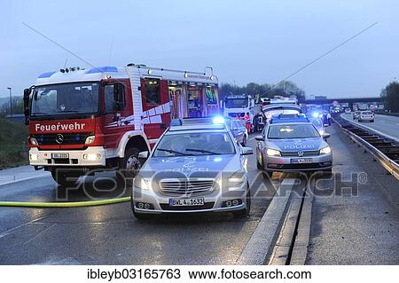 "Fatal road traffic accident caused by a wrong-way driver on the A 81 motorway, Autobahn, Sindelfingen, Baden-Wurttemberg, Germany, Europe" View Large Photo Image Stock Image - "Fatal road traffic accident caused by a wrong-way driver on the A 81 motorway, Autobahn, Sindelfingen, Baden-Wurttemberg, Germany, Europe". Fotosearch