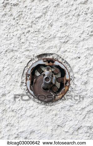 Stock Image - "Faulty light switch, Frankfurt am Main, Hesse". Fotosearch